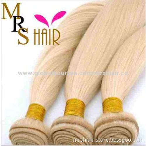 6A Unprocessed Color #613 Blonde European Remy Hair Straight Extensions